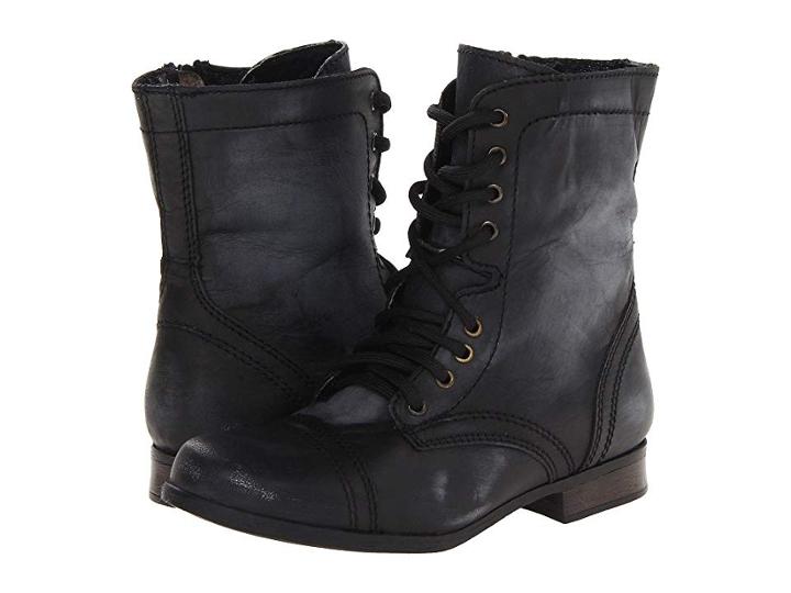 Steve Madden Kids J-troopa (little Kid/big Kid) (black Distress) Girls Shoes