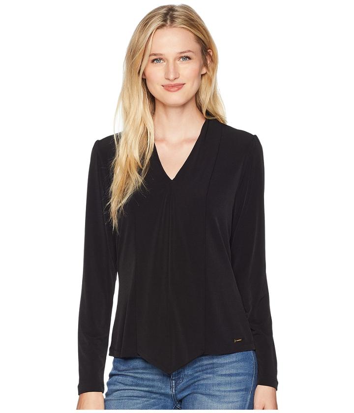 Calvin Klein Pullover Top (black) Women's Clothing
