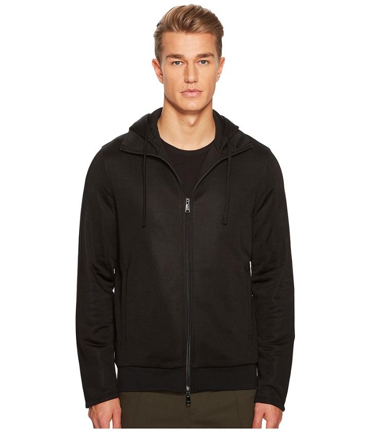 Vince Full Zip Hoodie (black) Men's Sweatshirt