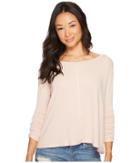 Billabong From Here Knit Top (pearl Pink) Women's Clothing
