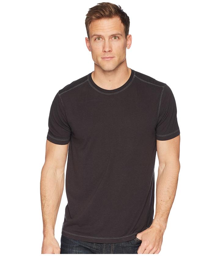 Agave Denim Bishop Rock Short Sleeve Crew Neck (stretch Limo) Men's Short Sleeve Pullover