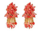 Kate Spade New York Wrap It Up Cluster Studs Earrings (coral Multi) Earring