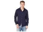 Toes On The Nose Eagle Long Sleeve Knit Button Down (navy) Men's Long Sleeve Button Up