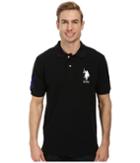 U.s. Polo Assn. Solid Pique Polo (black) Men's Short Sleeve Pullover