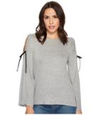 B Collection By Bobeau Yara Cold Shoulder T-shirt (heather Grey) Women's T Shirt