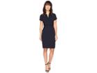 Adrianna Papell Keyhole Power Stretch Sheath (navy/black) Women's Dress