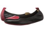 Yosi Samra Kids Suri Alsina/soft Patent Leather Ballet Flat (toddler/little Kid/big Kid) (black/garnet Red) Girls Shoes
