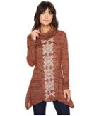 Roper 1301 Slub Sweater Jersey Top (brown) Women's Sweater
