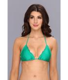 Luli Fama Cosita Buena Wavey Triangle Bikini Top (emerald) Women's Swimwear