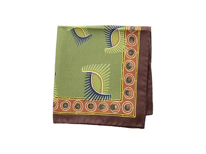 Eton Geometric Pocket Square (green) Ties