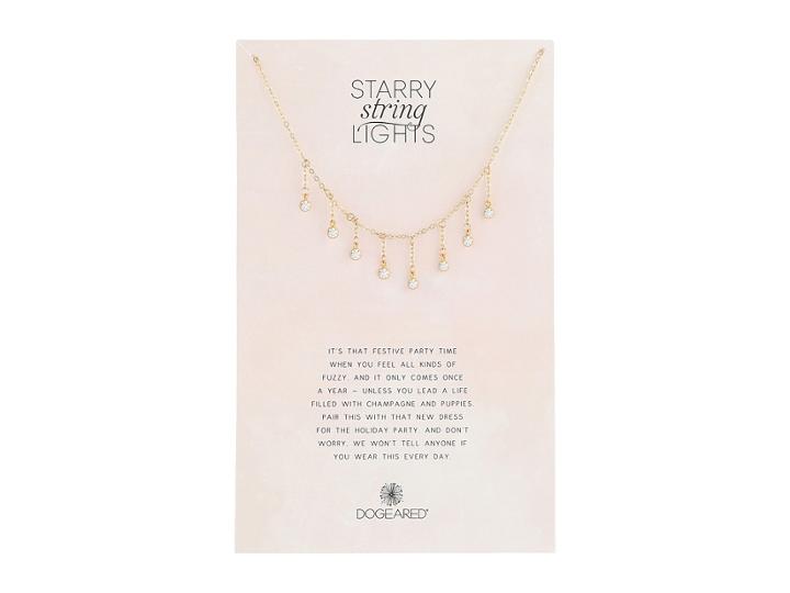 Dogeared 8 Dripping Crystal Necklace (gold Dipped) Necklace