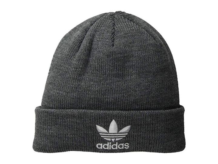 Adidas Originals Originals Trefoil Beanie (heather Grey/white) Beanies