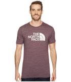 The North Face Short Sleeve Half Dome Tri-blend Tee (sequoia Red Heather/vintage White) Men's T Shirt