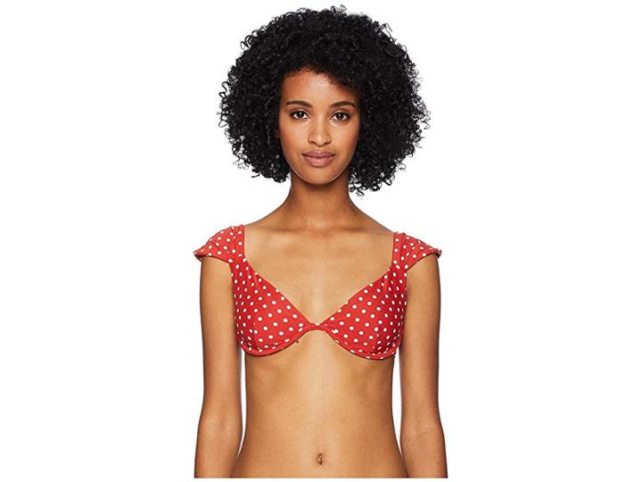 Onia Weworewhat X Onia Allie Top (burnt Red Polka Dots) Women's Swimwear
