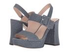 Nine West Lexine 40th Anniversary Platform Heeled Sandal (dark Blue Leather) Women's Sandals