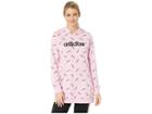 Adidas All Over Print Hoodie (true Pink/black) Women's Sweatshirt