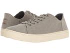 Toms Lenox Sneaker (drizzle Grey Washed Canvas) Women's Lace Up Casual Shoes