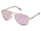 Guess Gf6034 (shiny Rose Gold/bordeaux Mirror) Fashion Sunglasses