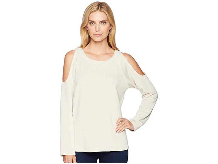 Karen Kane Cold Shoulder Top (stone) Women's Clothing