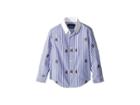 Polo Ralph Lauren Kids Polo Bear Stretch Cotton Shirt (toddler) (blue Multi) Boy's Long Sleeve Button Up