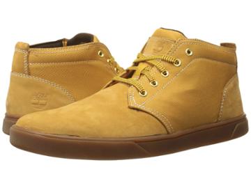Timberland Groveton Leather And Fabric Chukka (wheat Nubuck/canvas 1) Men's  Shoes