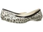 Crocs Lina Graphic Flat (leopard/oyster) Women's Flat Shoes