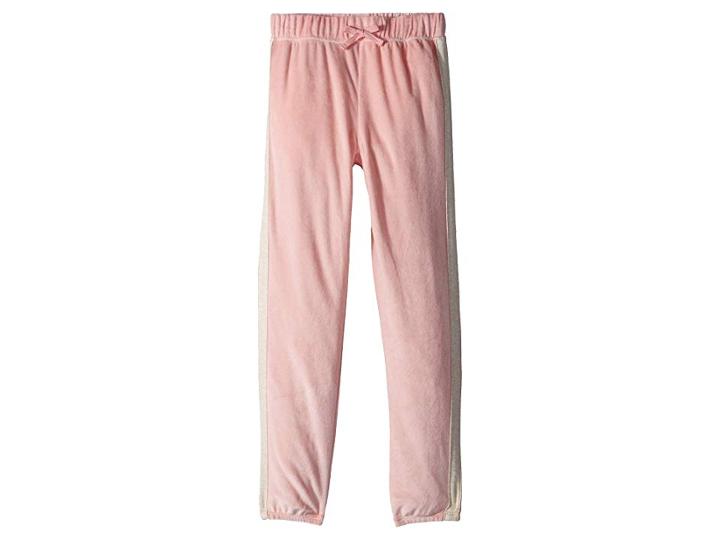 Splendid Littles Velour Trim Joggers (big Kids) (mellow Rose) Girl's Casual Pants