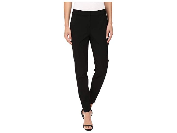 Vince Camuto 2 Way St Twill Curved Seam Pant (rich Black) Women's Casual Pants