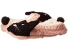 Hue Pet Slipper Shue Sock With Grippers (barely Pink/cat) Women's Crew Cut Socks Shoes