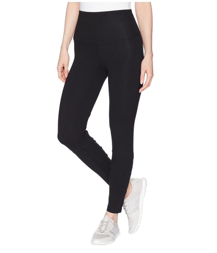 Yummie Ankle Leggings With Faux Lace-up (black) Women's Casual Pants