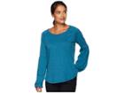 Mod-o-doc Slub Jersey Pleated Raglan Sleeve Tee (dark Turquoise) Women's T Shirt