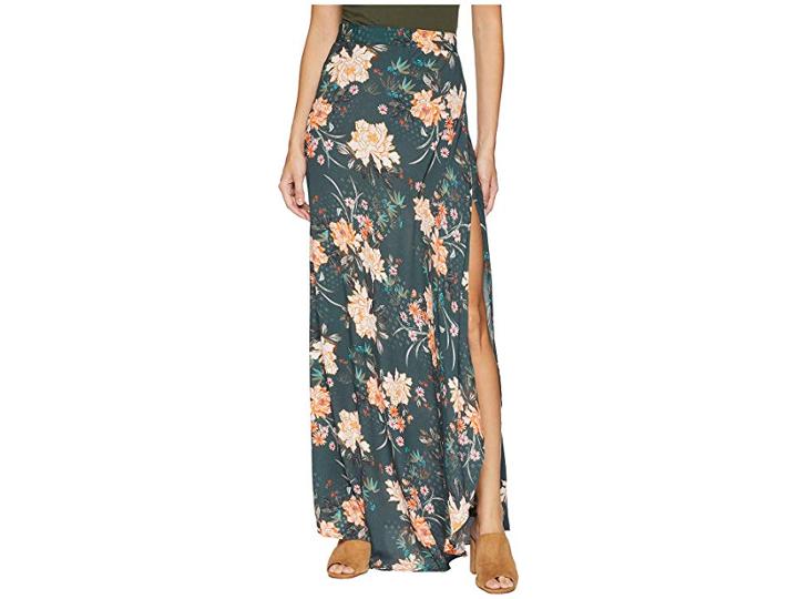 Flynn Skye Wrap It Up Skirt (abstract Emerald) Women's Skirt