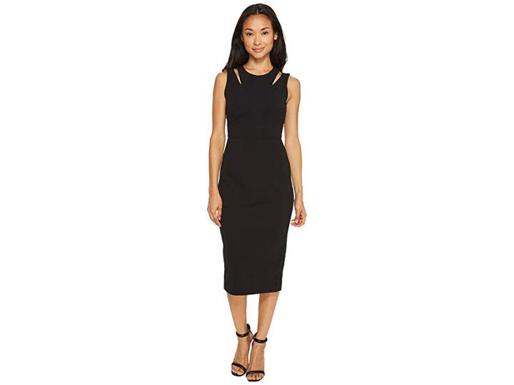 Calvin Klein Shoulder Cut Out Sheath Dress (black) Women's Dress