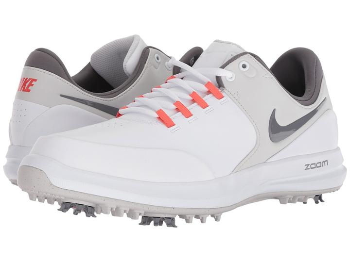 Nike Golf Air Zoom Accurate (white/gunsmoke/rush Coral/vast Grey) Men's Golf Shoes
