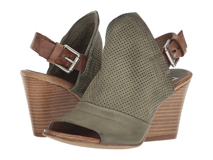 Miz Mooz Kona (olive) Women's Toe Open Shoes