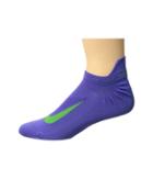 Nike Elite Running Lightweight No Show (persian Violet/light Green Spark) No Show Socks Shoes
