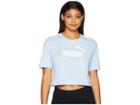 Puma Ess+ Cropped Logo Tee (cerulean) Women's T Shirt
