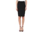 Prabal Gurung Stretch Wool Knee Length Skirt (black) Women's Skirt
