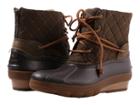 Sperry Saltwater Wedge Tide Quilted Nylon (brown) Women's Dress Boots