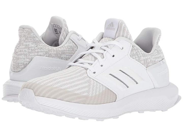 Adidas Kids Rapidarun Knit (little Kid) (grey/white) Kids Shoes