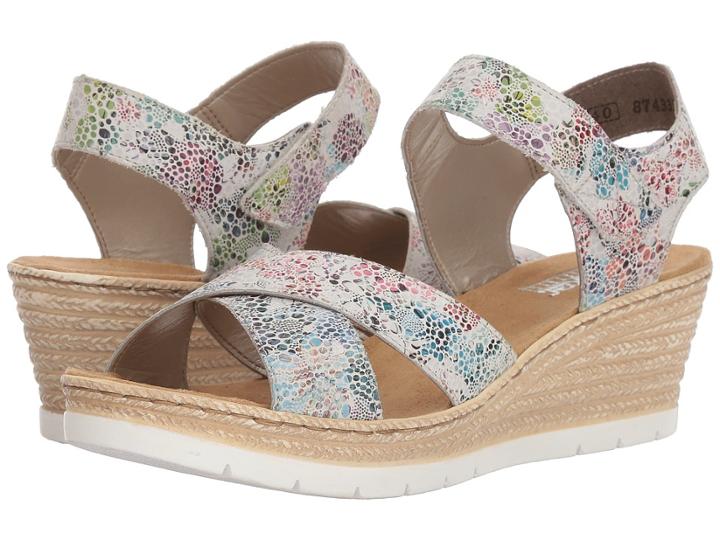 Rieker 61943 Fanni 43 (weiss/multi) Women's Shoes