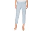 Liverpool Vera Cropped Trousers In A Soft Windowpane In Dusty Blue (dusty Blue) Women's Casual Pants