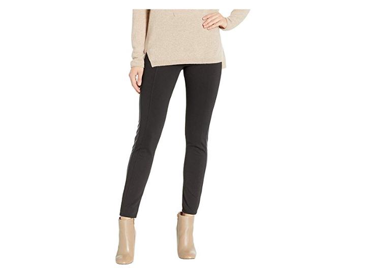 Bcbgeneration Faux Leather Trimmed Legging (black) Women's Casual Pants