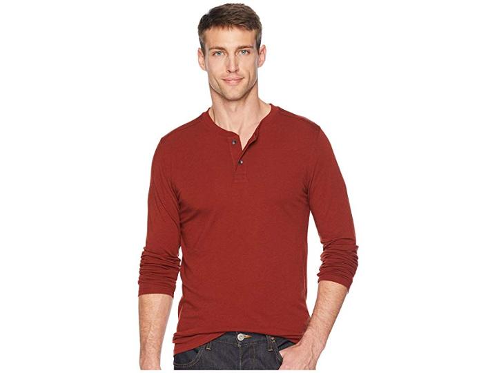 Royal Robbins Merinolux Henley (dark Pepper) Men's Long Sleeve Pullover