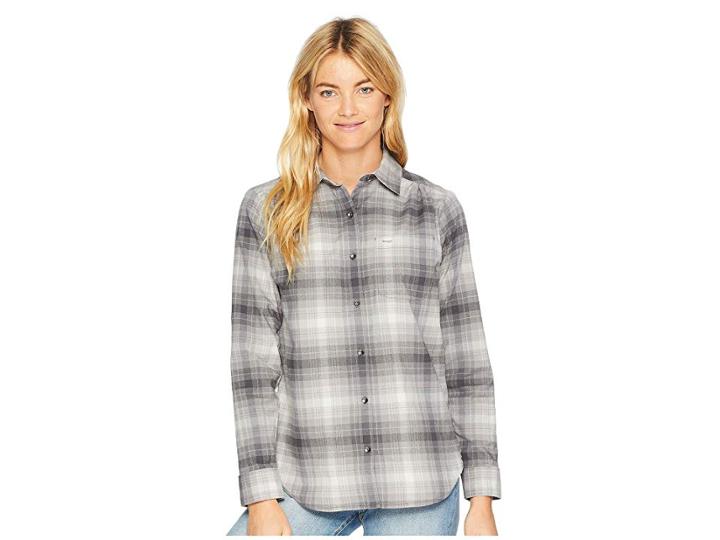 Royal Robbins Merinoluxtm Flannel Long Sleeve (light Pewter) Women's Clothing