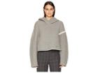 Adidas Y-3 By Yohji Yamamoto Oversized Spacer Wool Crop Hoodie (core White) Women's Sweatshirt