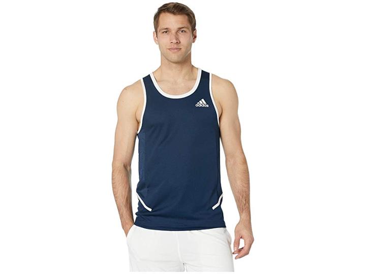 Adidas Active Tank (collegiate Navy/white) Men's Sleeveless