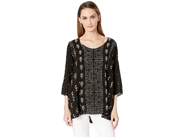 Johnny Was Ridden Blouse (black) Women's Blouse