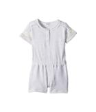 Splendid Littles French Terry Romper W/ Lace (toddler) (light Grey Heather) Girl's Jumpsuit & Rompers One Piece
