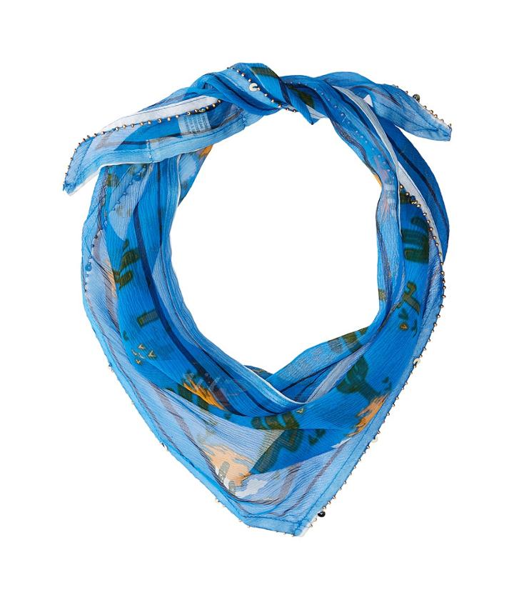 Michael Stars Prickly Party Triangle Scarf (indigo) Scarves